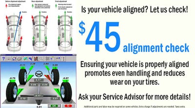 Is your vehicle aligned? Let us check!